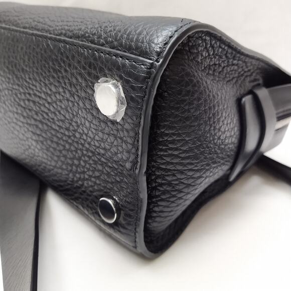 Michael Kors Ingrid Black Pebbled Leather Crossbody Shoulder Bag -NWT $298 - Picture 15 of 16